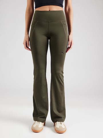 PUMA - Bootcut Pantalón deportivo 'Tad Essentials' en verde: frente