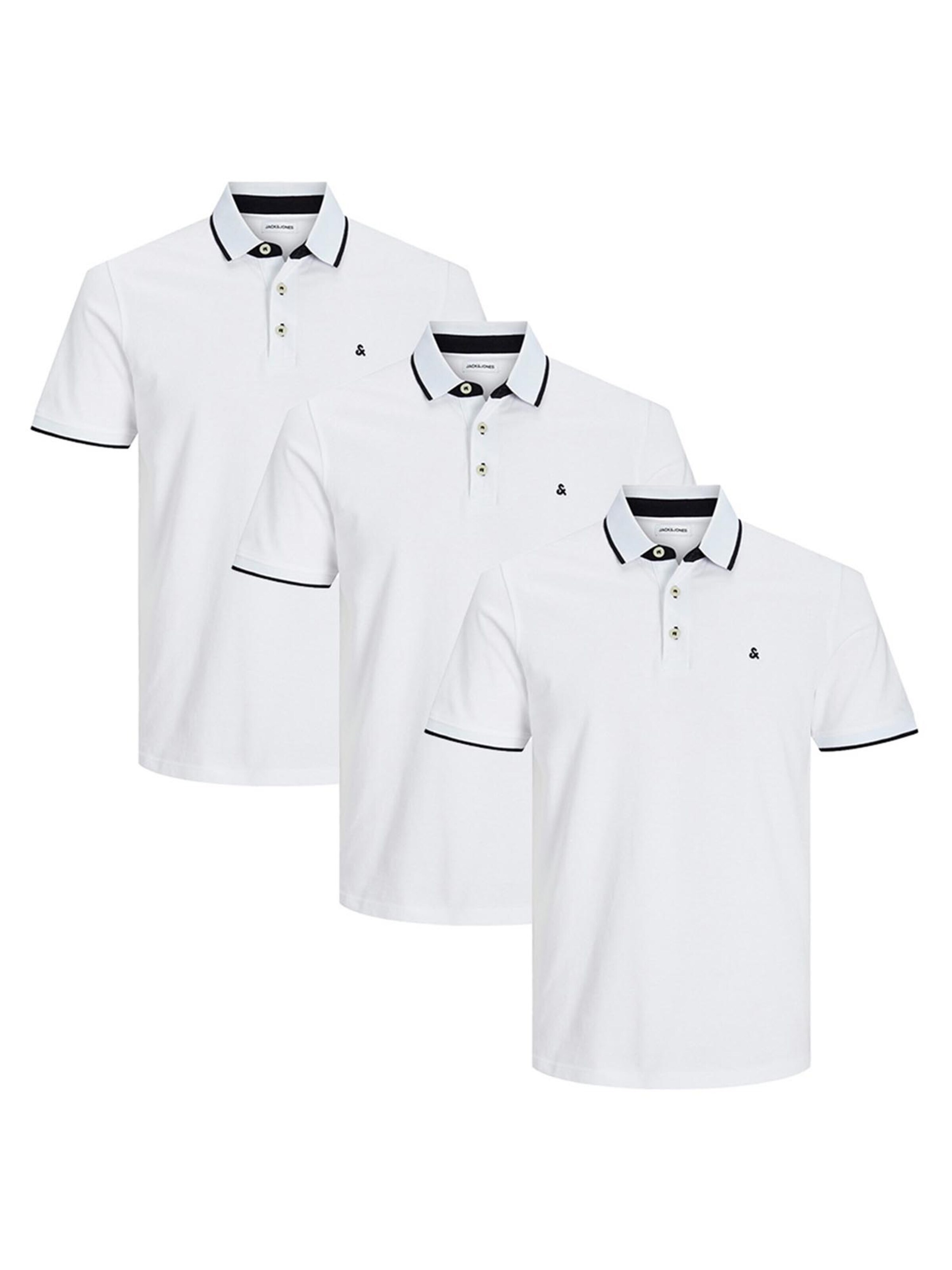 JACK & JONES Shirt 'Paulos - Slim Fit' in S/Regular in de kleur Offwhite, Productweergave