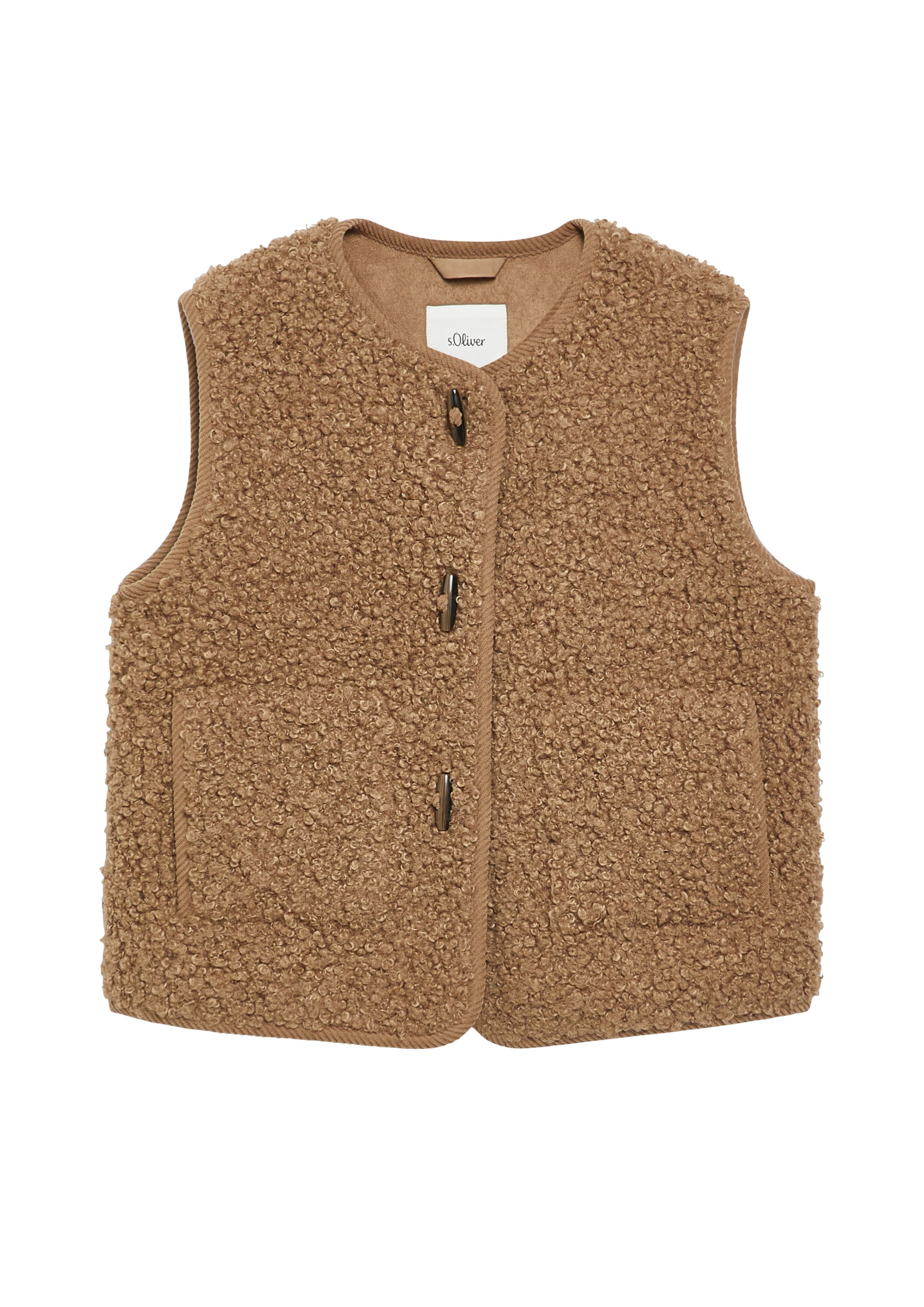 s.Oliver Bodywarmer in Bruin: voorkant