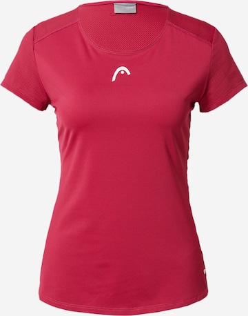 HEAD Функциональная футболка 'TIE BREAK' в Ярко-розовый: спереди