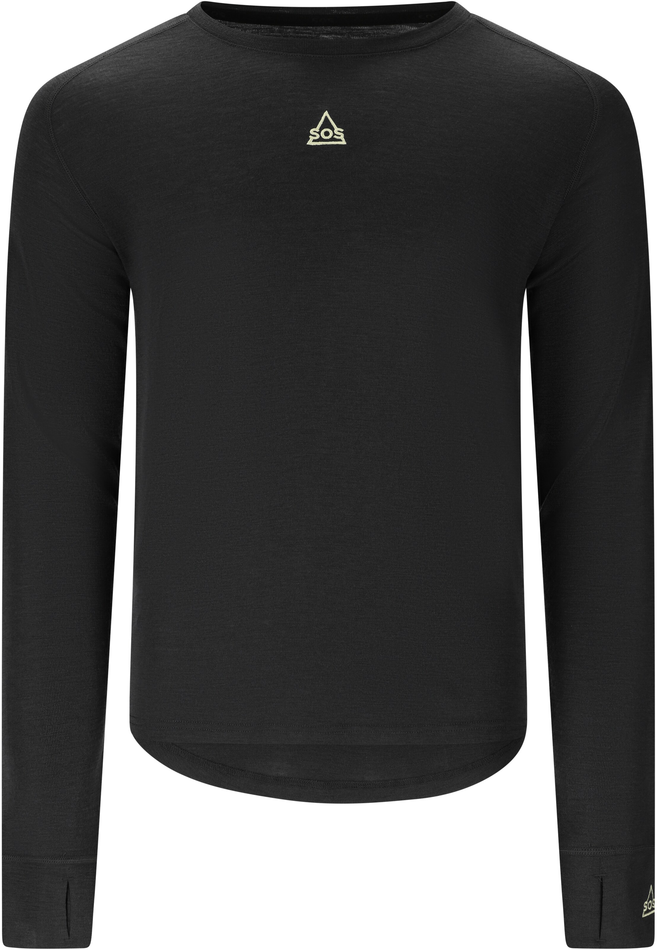 SOS Baselayer-Shirt in Schwarz: Vorderseite