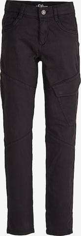 s.Oliver Regular Trousers in Black: front