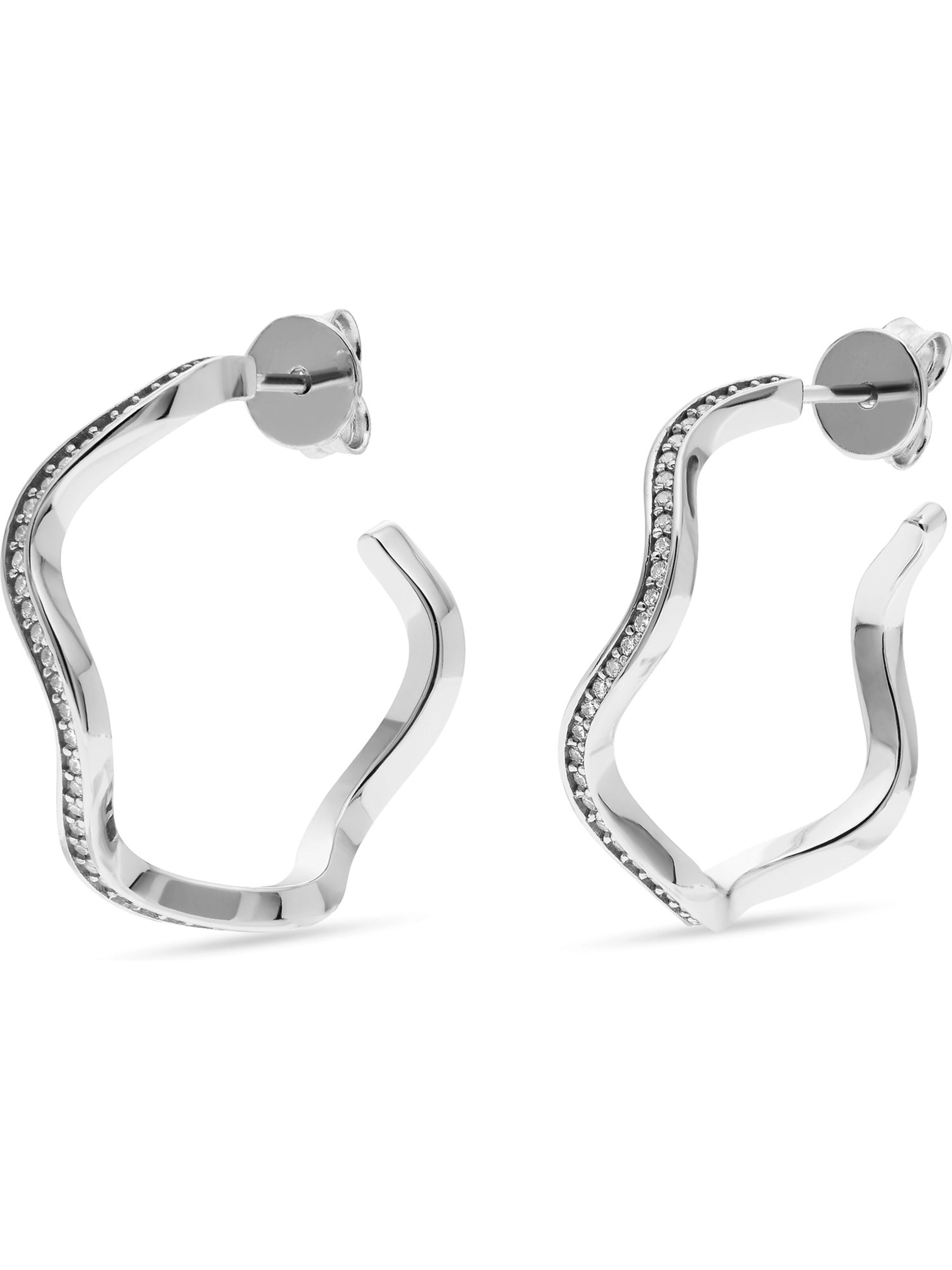 JETTE Earrings in Silver: front