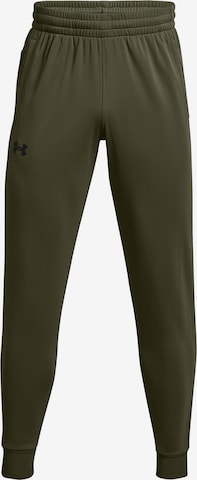 UNDER ARMOUR Workout Pants in Green: front