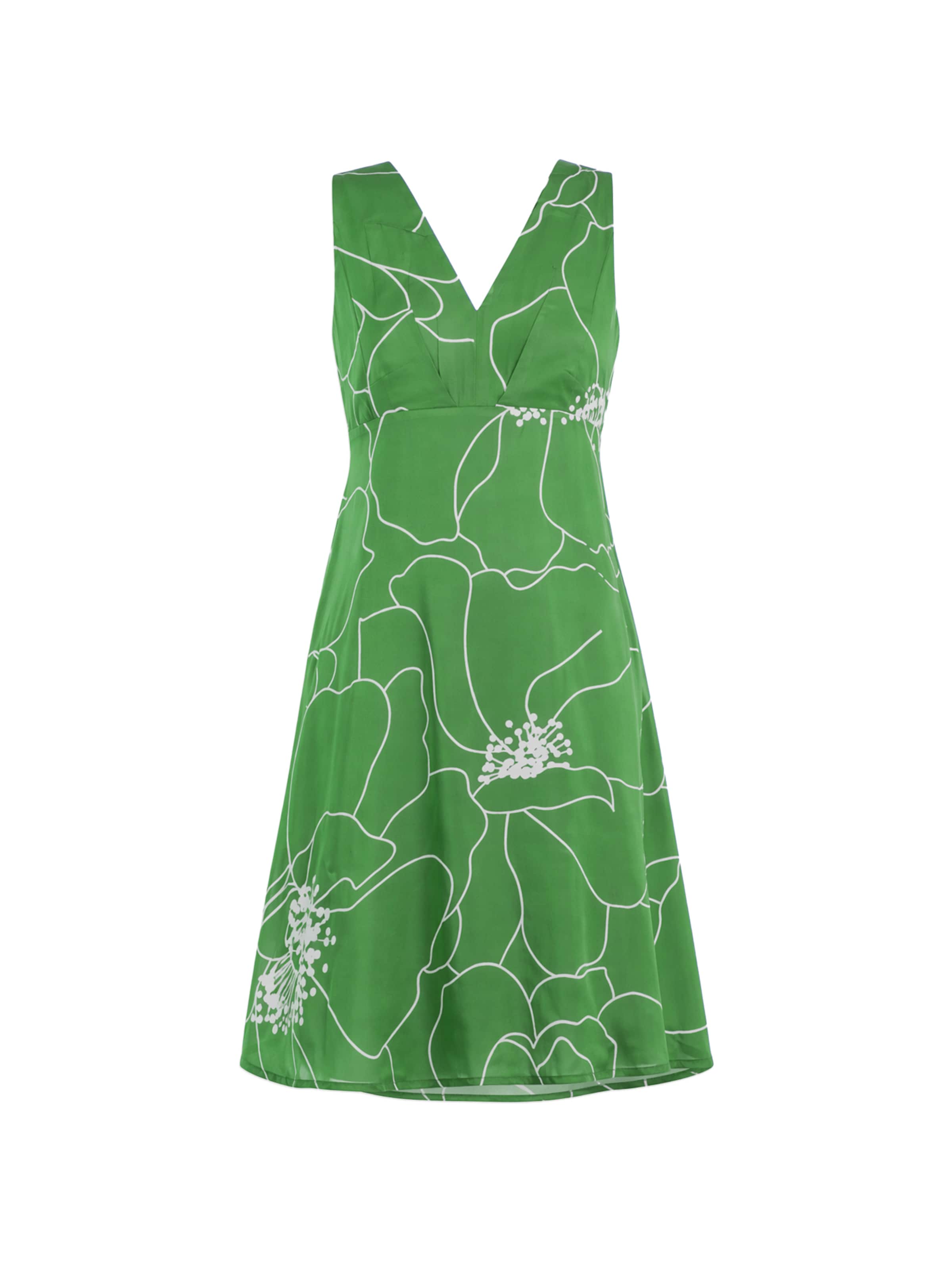 Haris Cotton Jurk in Groen: voorkant