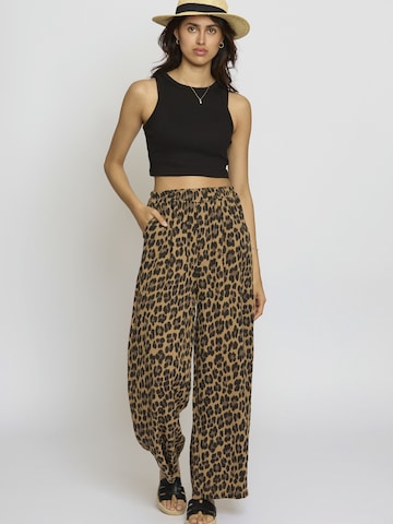 Wide Leg Pantalon 'Patriciaa' Lilavie en beige