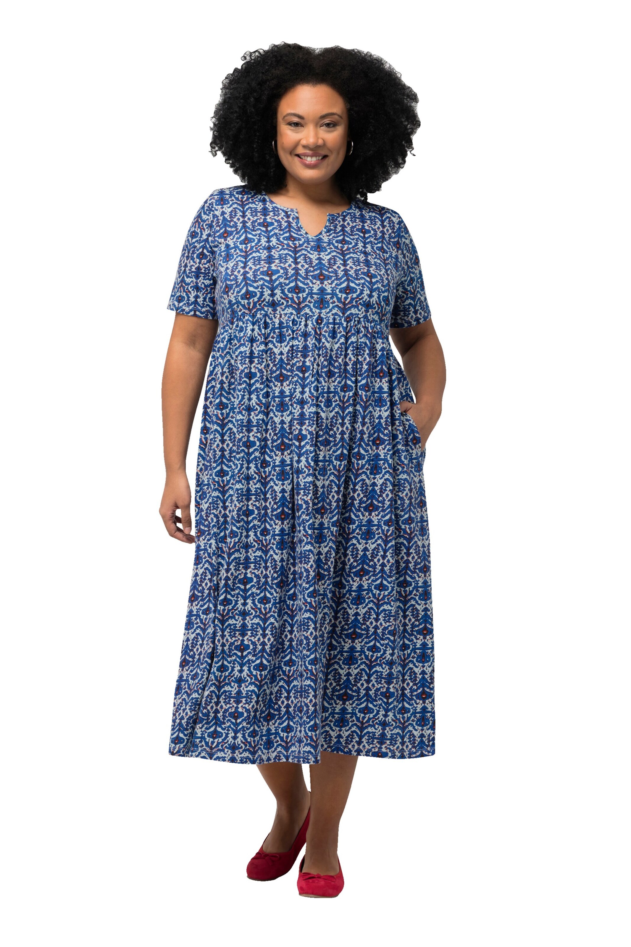 Ulla Popken Kleid in Blau: Vorderseite