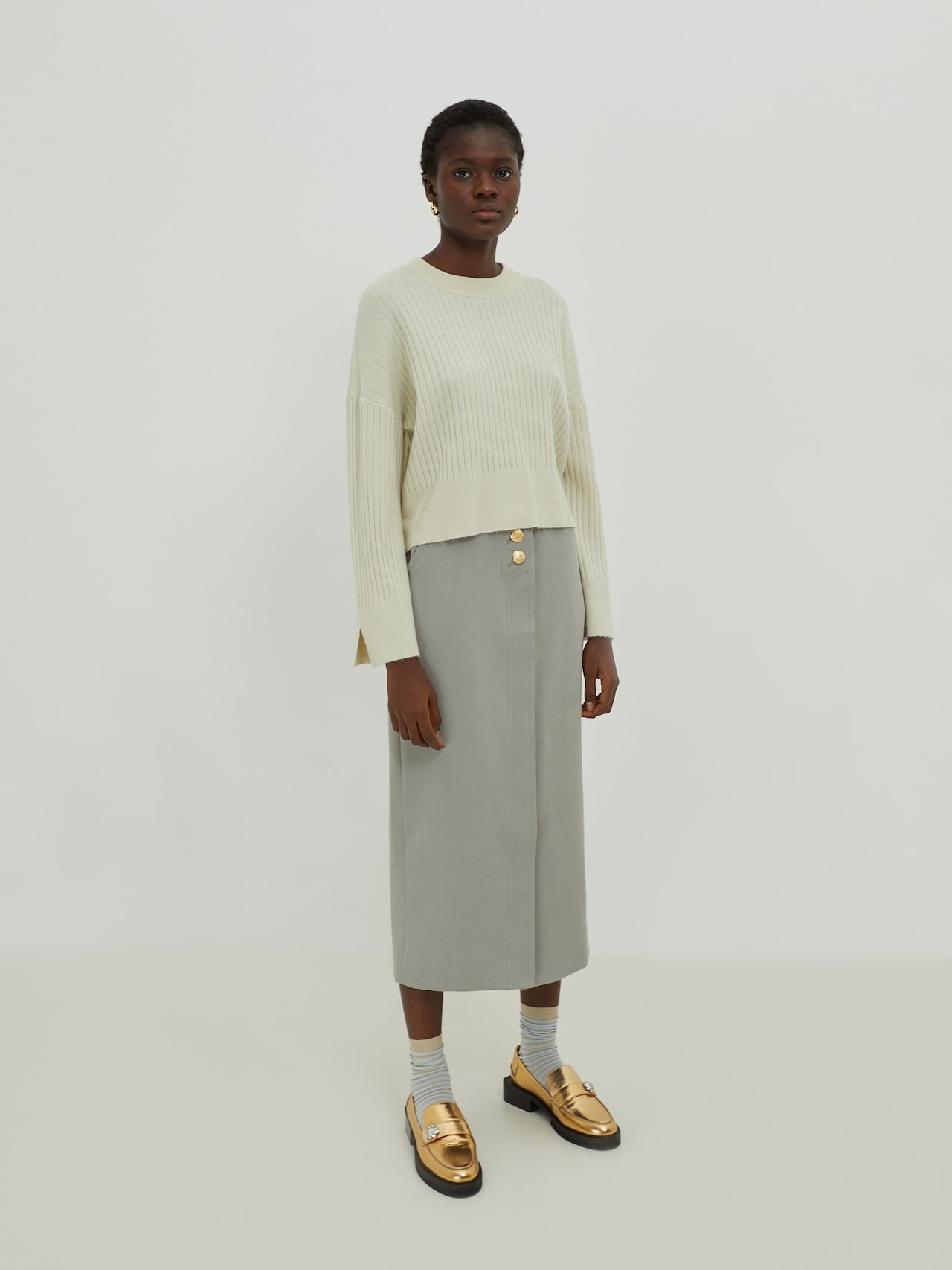 EDITED Jupe 'Mila' gris