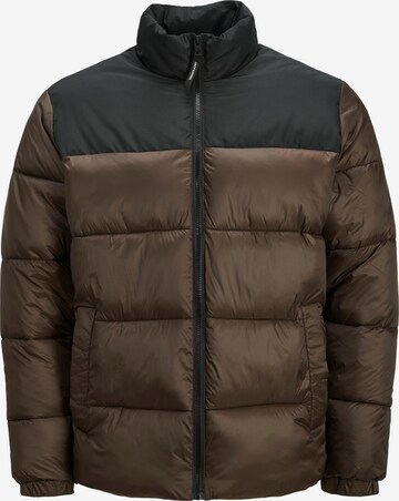 JACK & JONES Winter jacket 'TOBY' in Brown: front