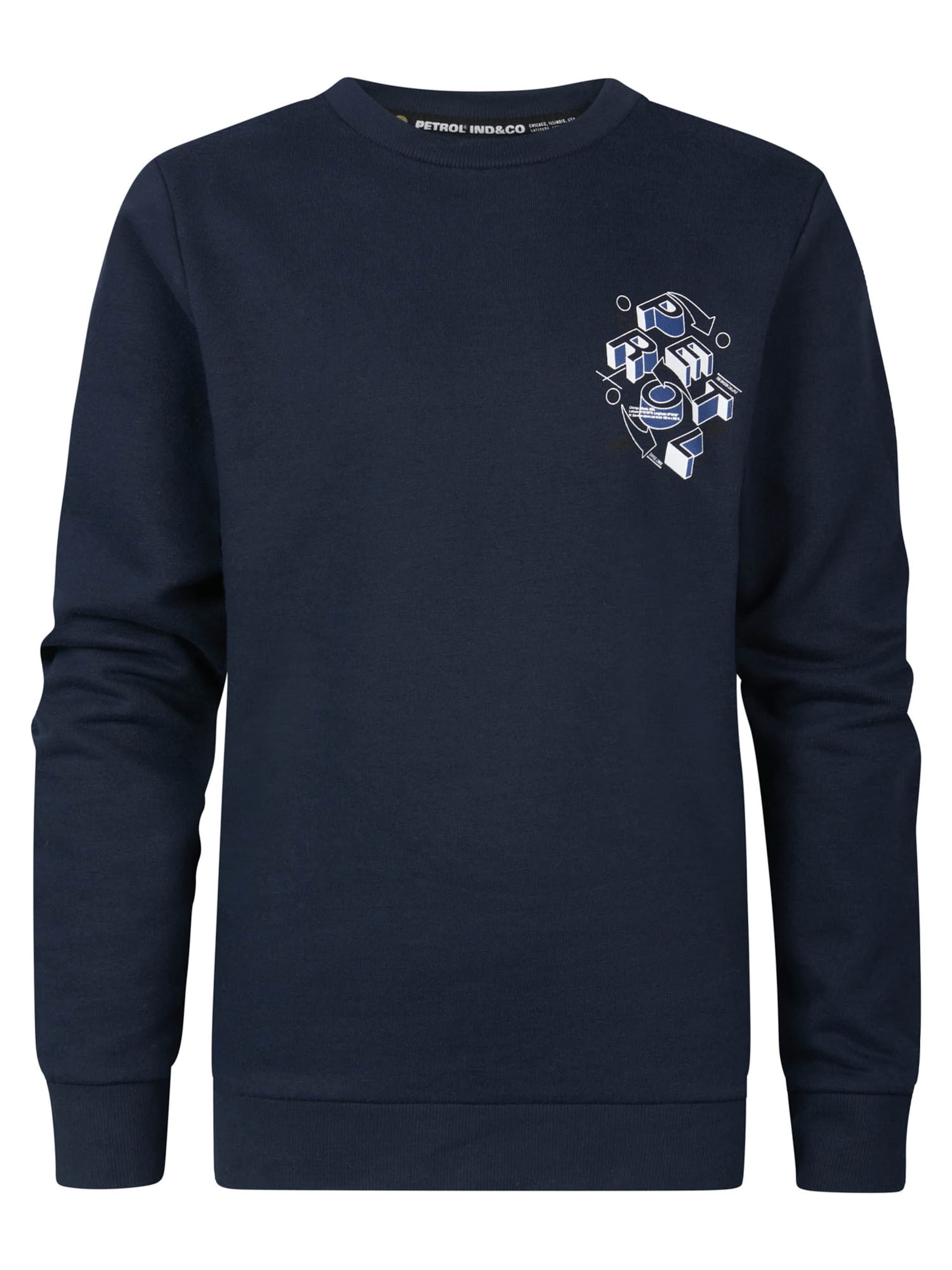 Petrol Industries Sweatshirt 'Elmhurst' in Blauw: voorkant