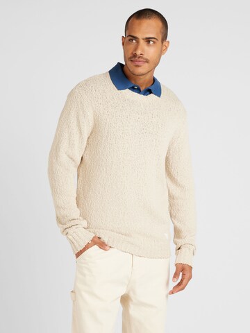 GUESS Trui 'Deven' in Beige: voorkant