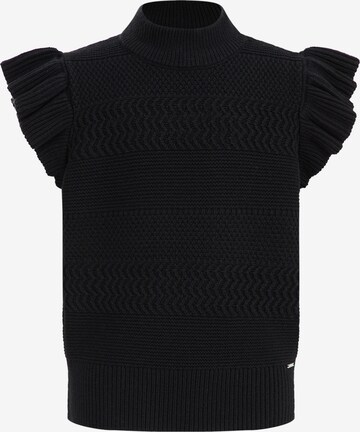 WE Fashion Пуловер в ч�ерно: отпред