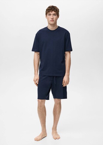 MANGO MAN Pyjama kurz in Blau: Vorderseite