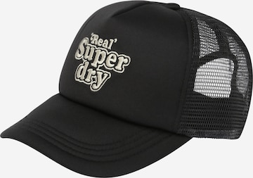 Superdry Cap in Black: front