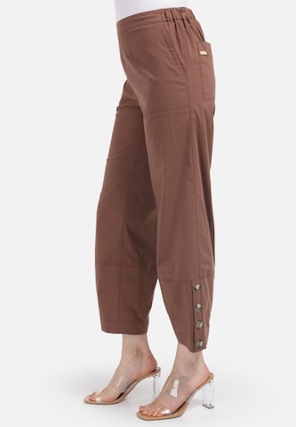 HELMIDGE Loosefit Chinohose in Braun