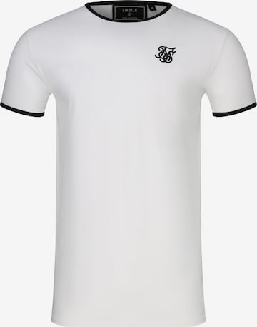 SikSilk Koszulka 'Ringer' w kolorze biały: przód