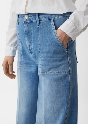 comma casual identity Wide leg Jeans in Blauw