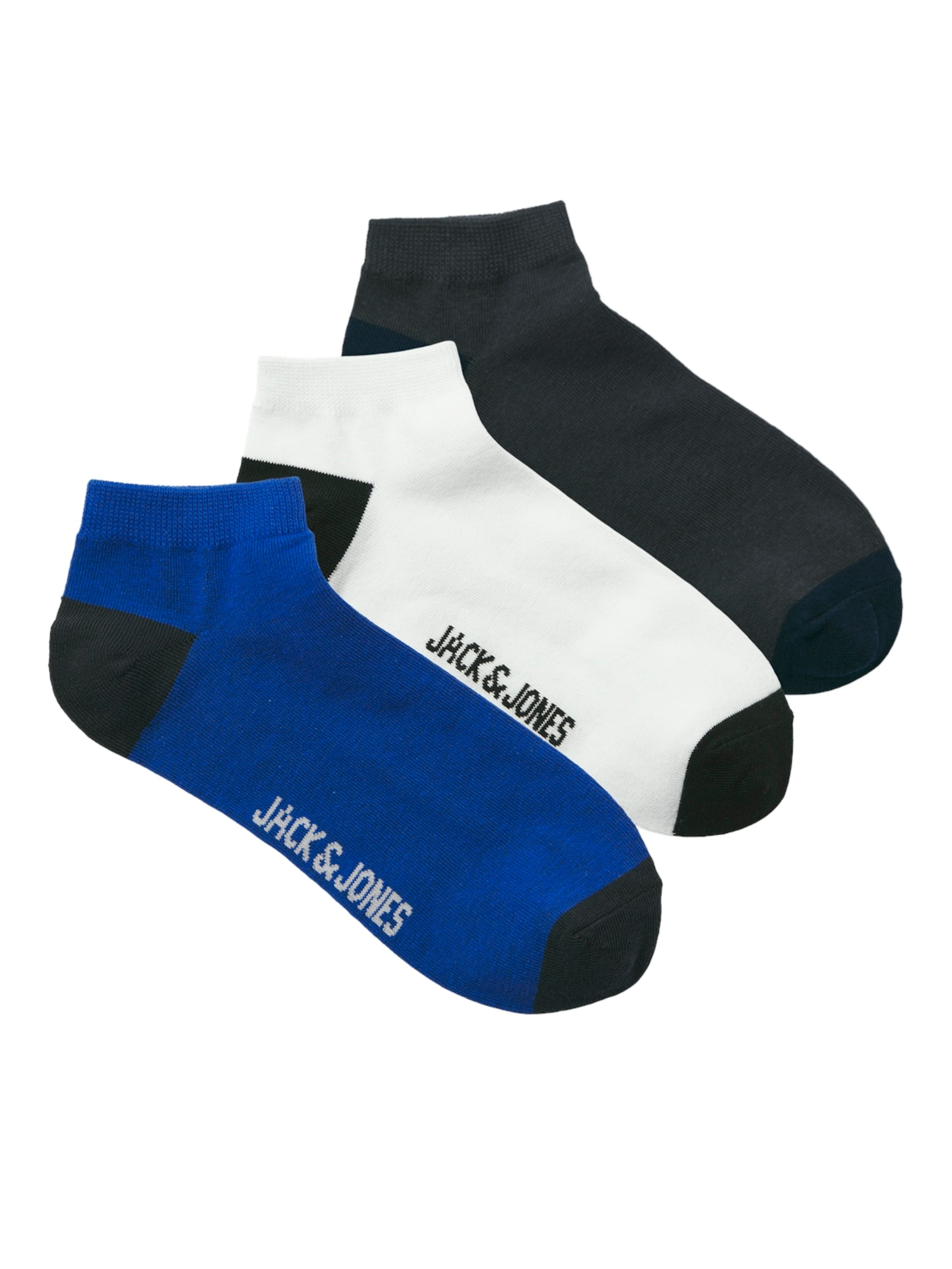 Șosete 'JACJOSEPH' JACK & JONES pe albastru / gri închis / alb, Vizualizare produs