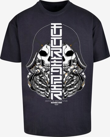 T-Shirt 'Cyber Bone Futureaper CYBERPUNK STYLES' F4NT4STIC en bleu : devant