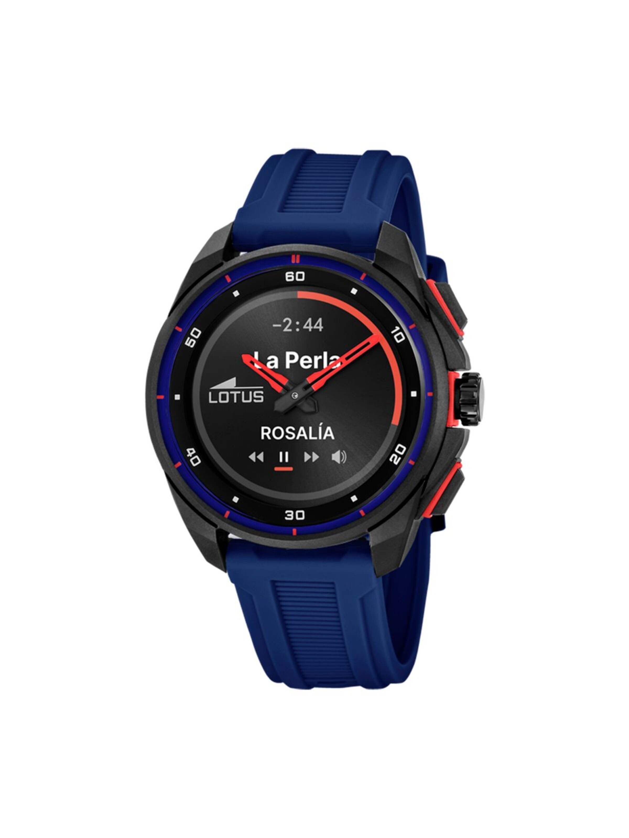 Montre digitale Lotus en bleu : devant