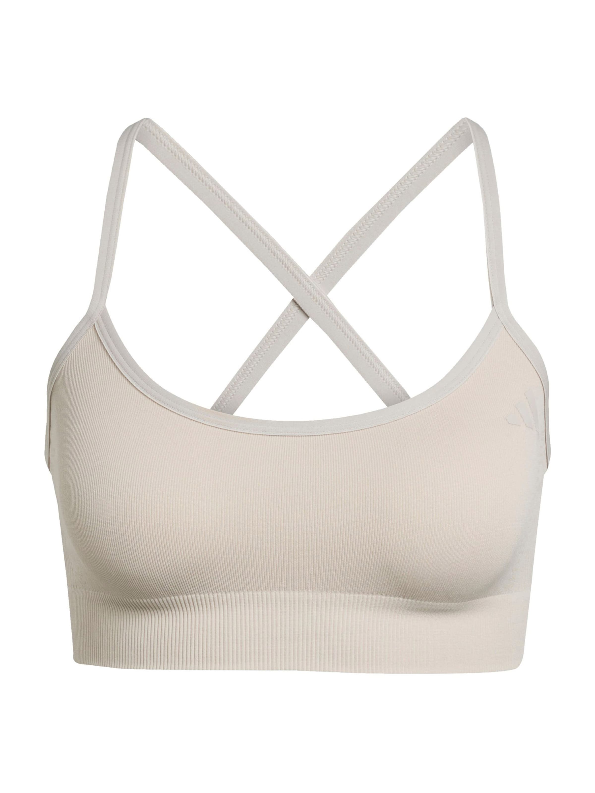 ADIDAS PERFORMANCE Бюстие Спортен сутиен в сиво: отпред