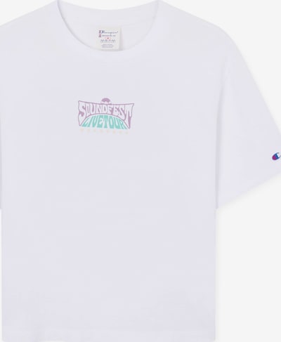 Marškinėliai iš Champion Authentic Athletic Apparel, spalva – smaragdinė spalva / rausvai violetinė spalva / rožių spalva / balta, Prekių apžvalga