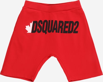 DSQUARED2 Regular Housut värissä punainen: edessä