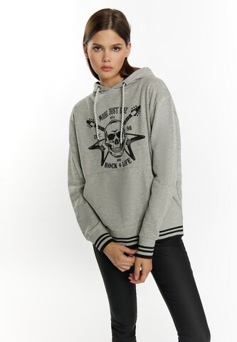 myMo ROCKSSweater majica 'Ucy' - siva boja: prednji dio