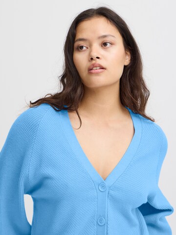 ICHI Knit cardigan 'IH Boston' in Blue