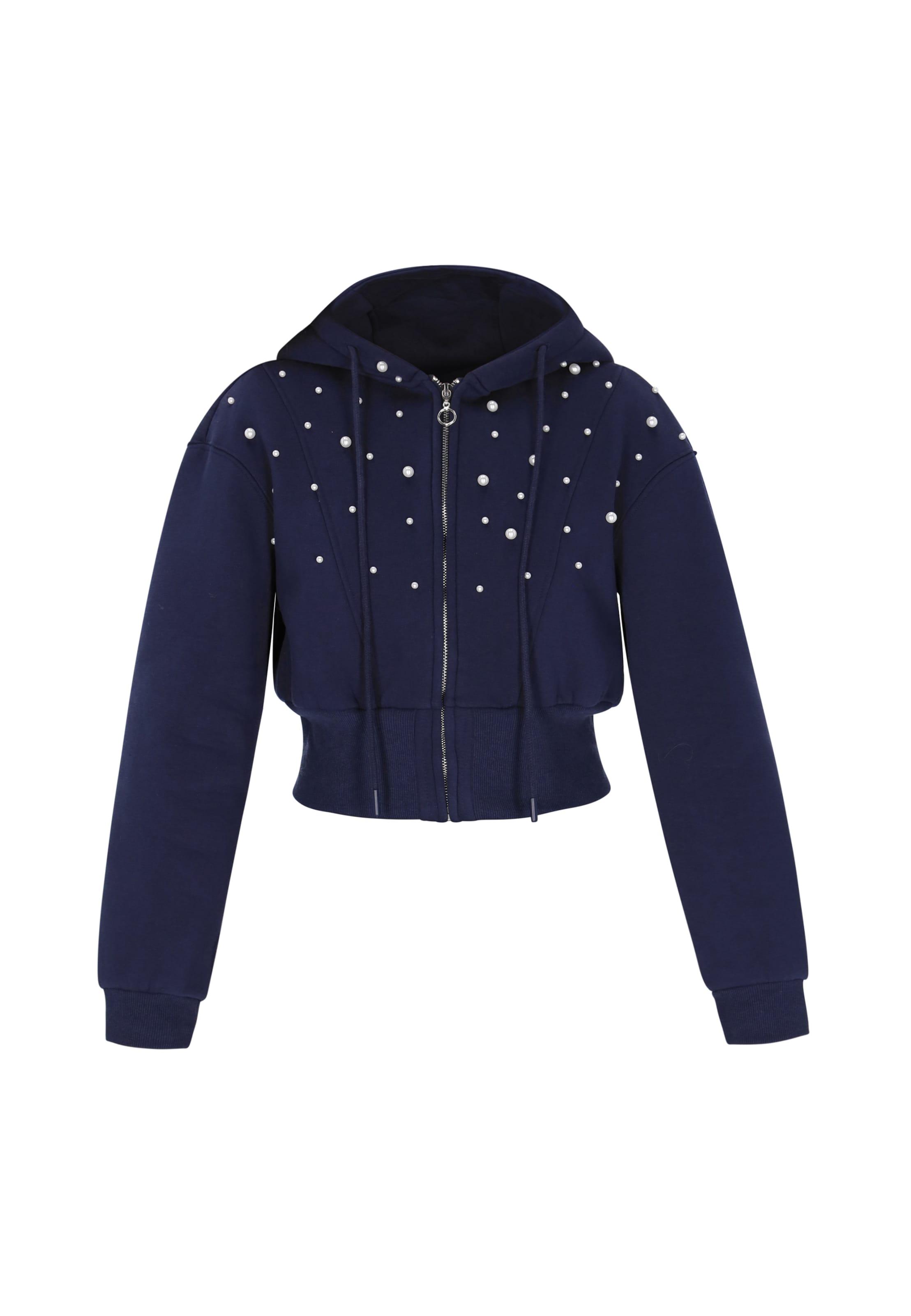 faina - Casaco em moletão em azul: frente