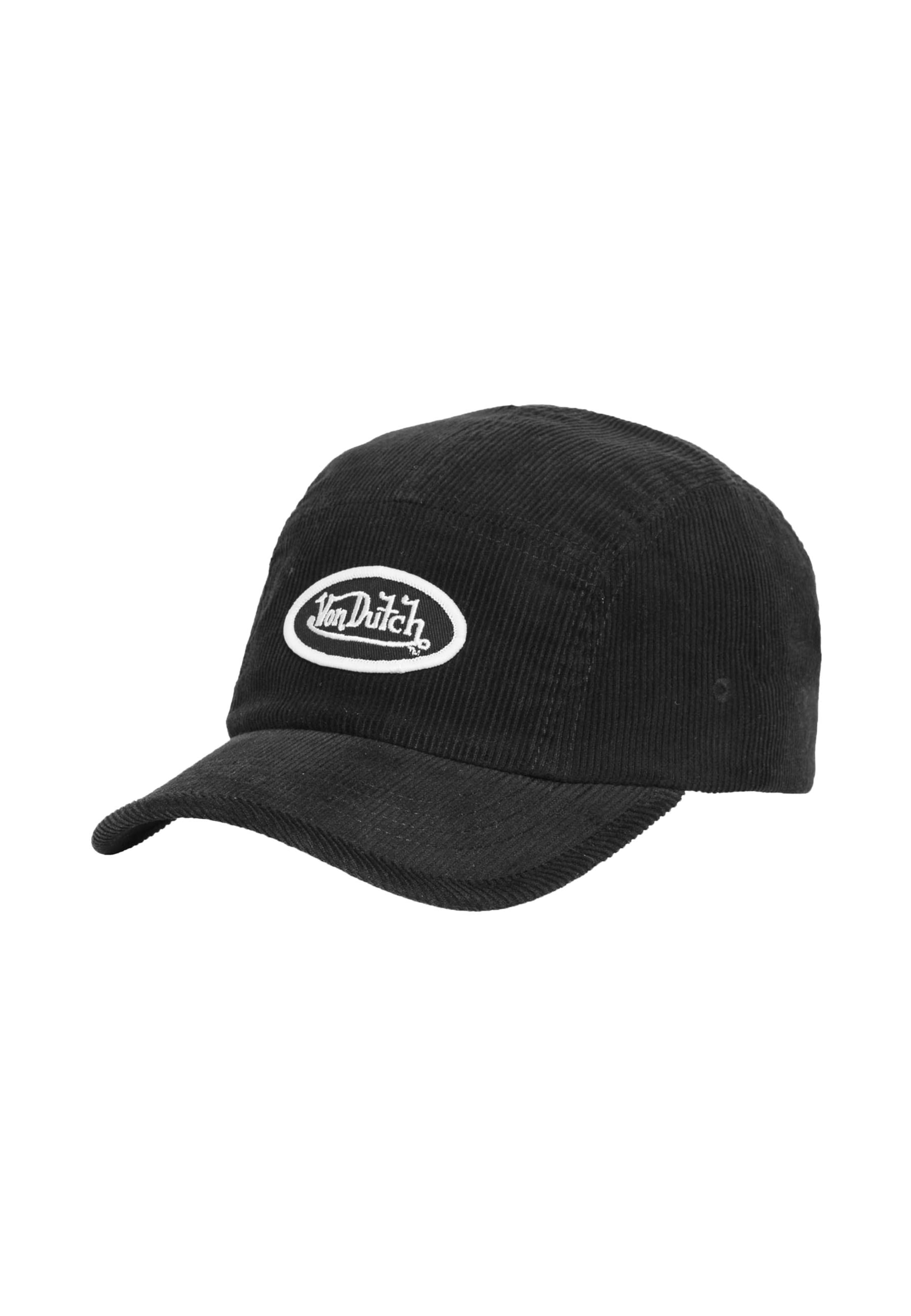 Cappello da baseball di Von Dutch in nero: frontale