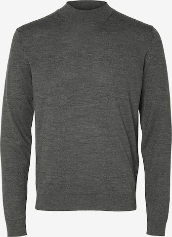 SELECTED HOMME Пуловер в сиво: отпред
