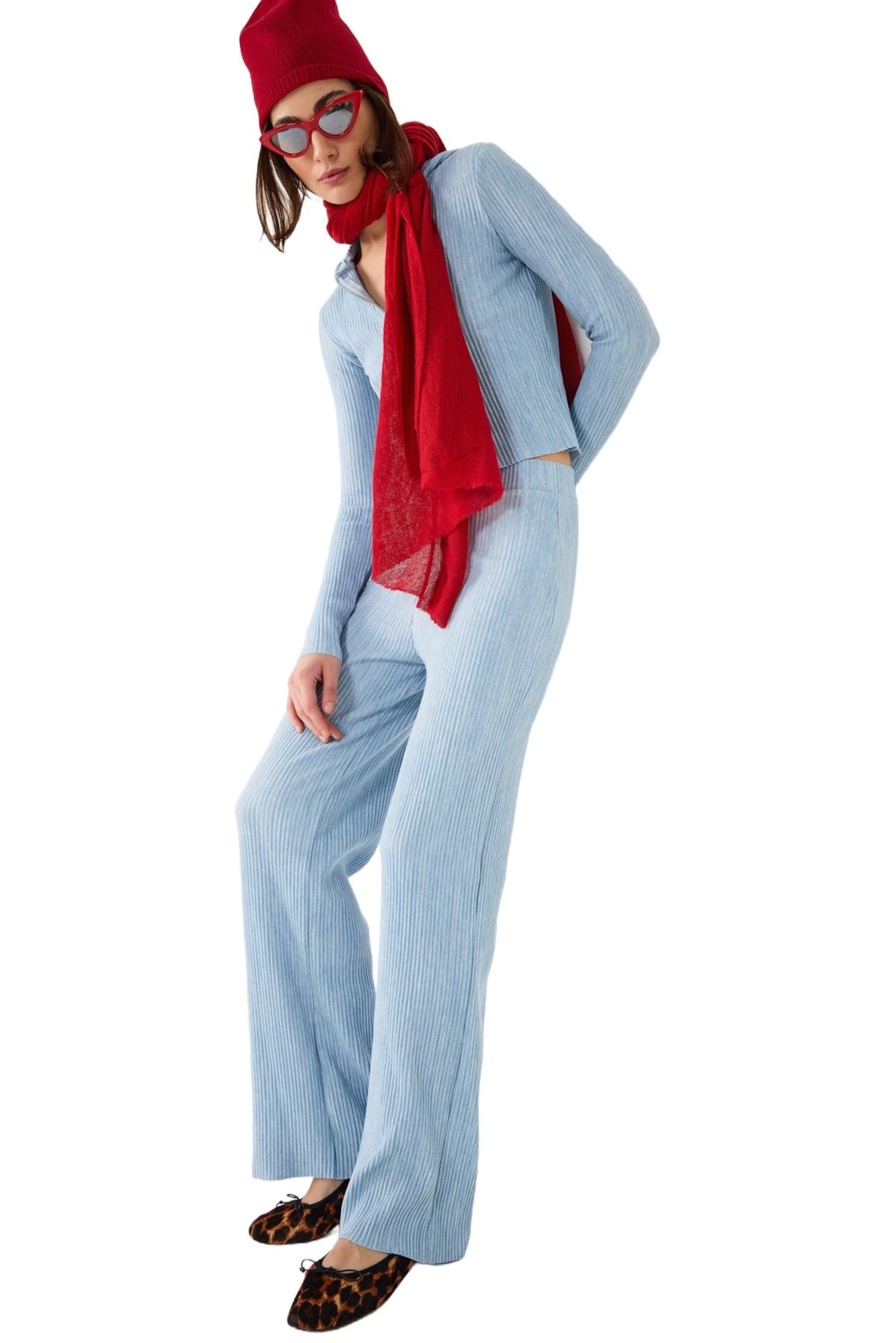 No Matter What Wide leg Broek in Blauw