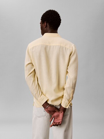 Calvin Klein Regular Fit Hemd in Gelb