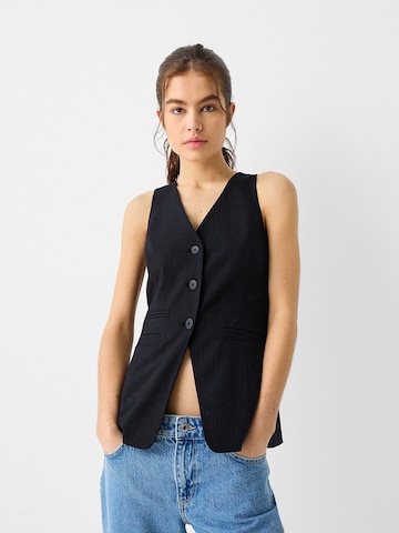 Bershka Gilet in Zwart: voorkant