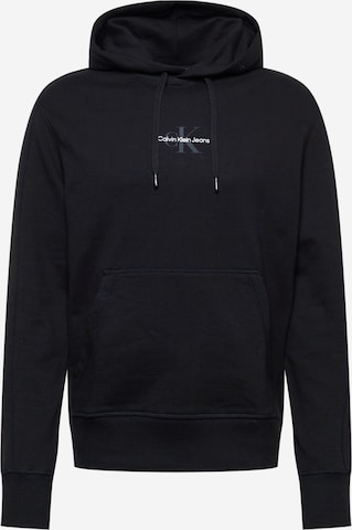 Calvin Klein Jeans Sweatshirt in Schwarz: predná strana