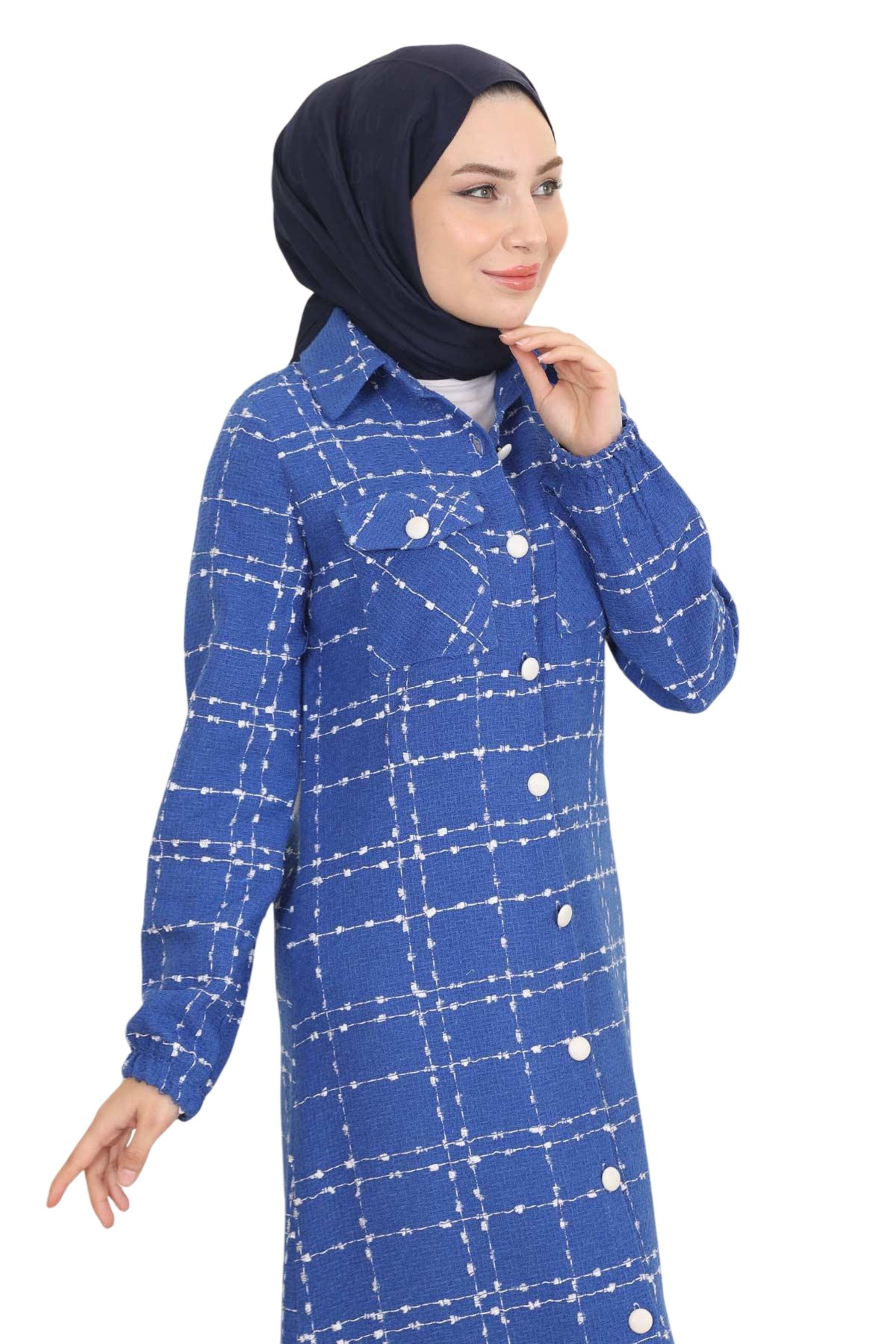 MODAMIHRAM Tussenmantel in Blauw