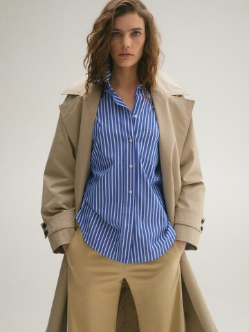 MANGO Blouse 'DOUBLE' in Blue: front