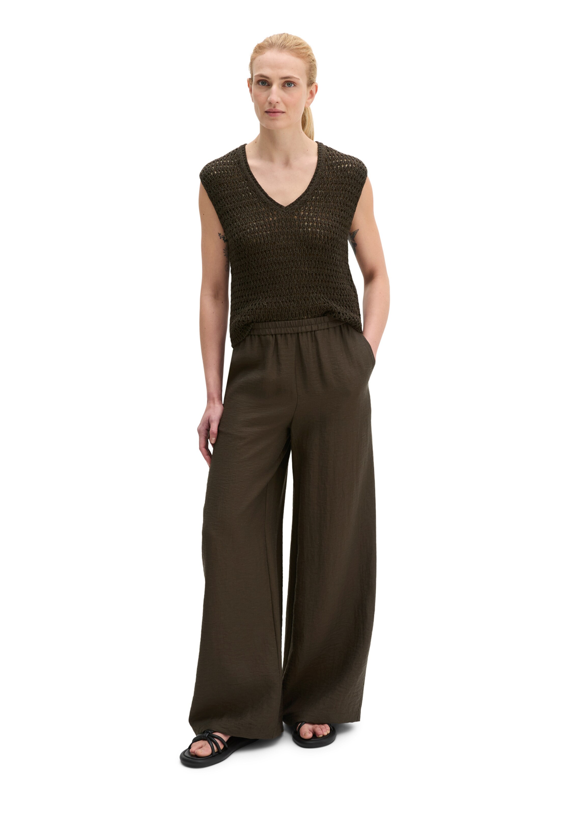 Marc O'Polo Loose fit Trousers in Brown