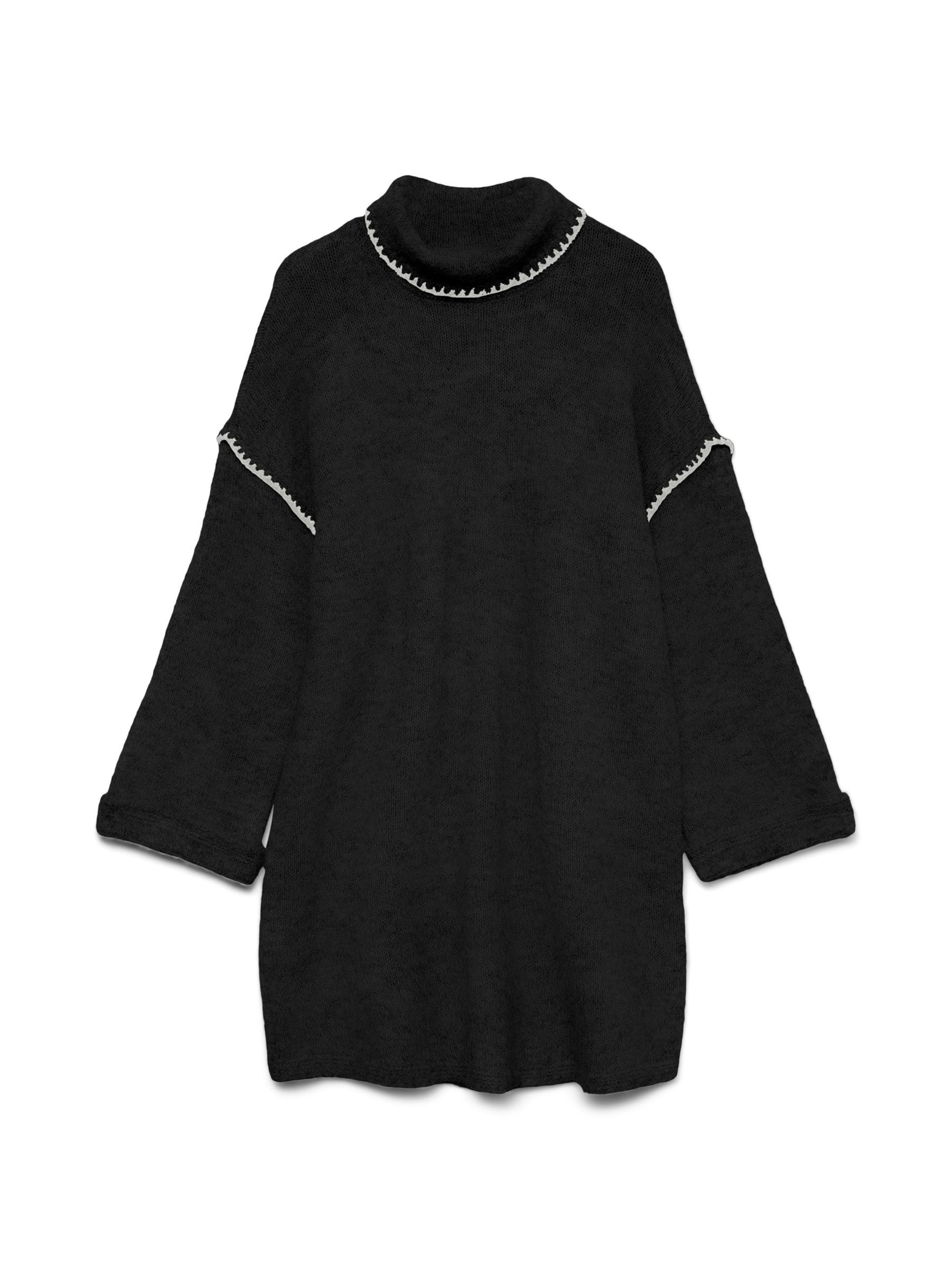 VERO MODA Knit dress 'VMAwella' in Black: front