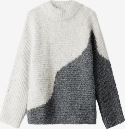 Desigual Пуловер в тъмносиво / бяло, Преглед на продукта