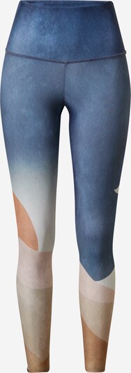 Onzie Sports trousers 'high rise graphic midi' in Beige / Navy / Pastel orange / Powder, Item view
