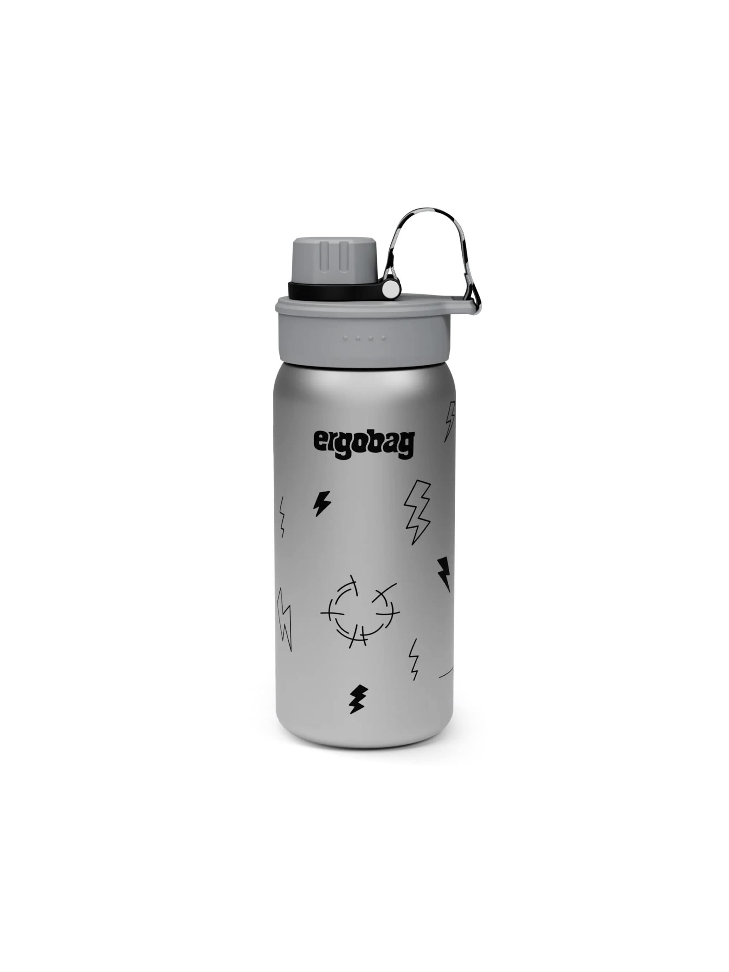ergobag Drinking Bottle 'Trinkflasche Edelstahl Trinkflasche' in Black: front