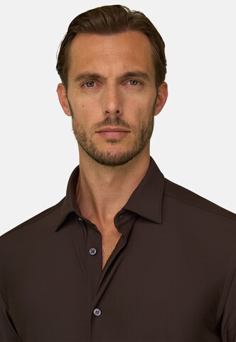 Coupe slim Chemise Boggi Milano en marron