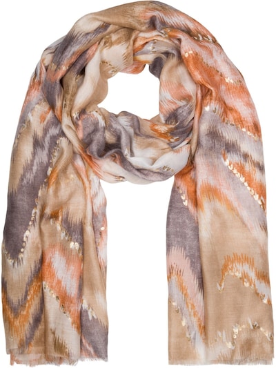 styleBREAKER Schal 'Schal Wasserfall Farbverlauf Metallic Details' in One Size in braun, Produktansicht