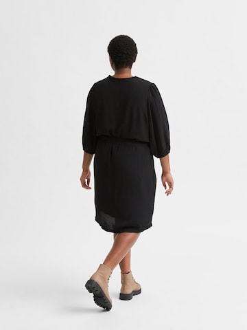 Selected Femme Curve Blousejurk 'Mira' in Zwart