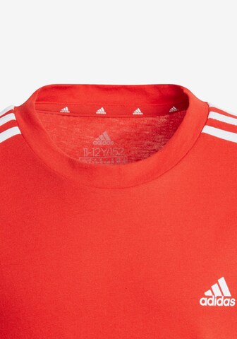 ADIDAS SPORTSWEAR Λειτουργικό μπλουζάκι 'Essentials 3-Stripes' σε κόκκινο