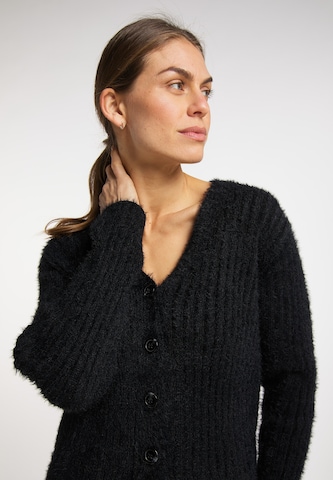 usha WHITE LABEL Knit Cardigan in Black