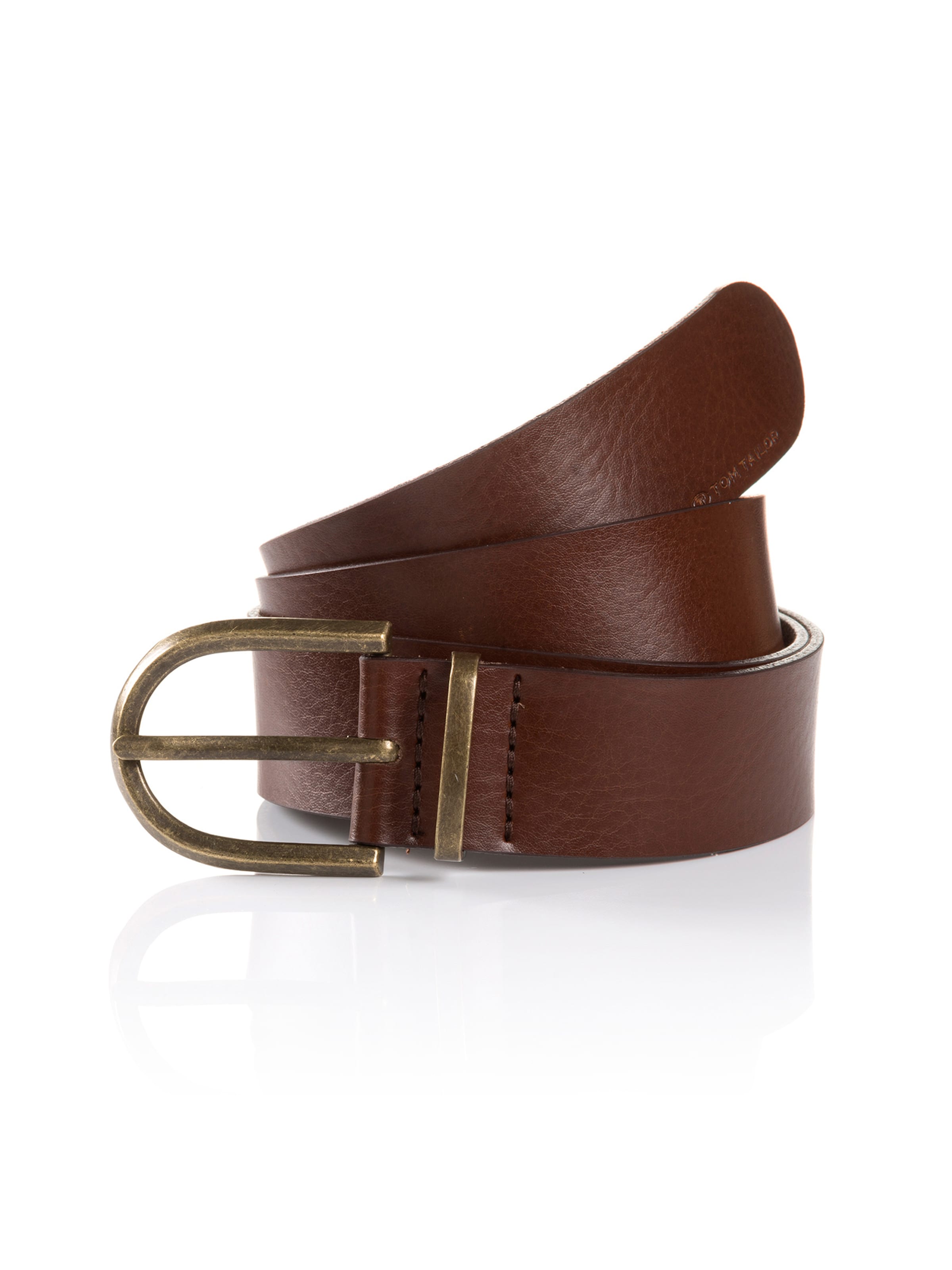 TOM TAILOR Ремень 'SYLKE' в Коричневый: спереди