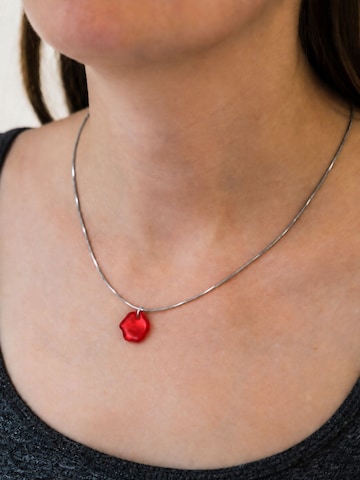 Fräulein Wunder Necklace 'Acetat Alice Silber' in Red